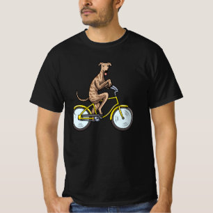 T-shirt Galgo Espanol Chien avec vélo Espagne
