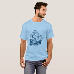 T-shirt Galleon - Ocean Green
