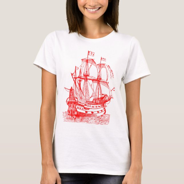 T-shirt Gallion - Rouge (Devant)