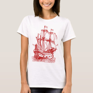 T-shirt Gallion - Rouge rubis