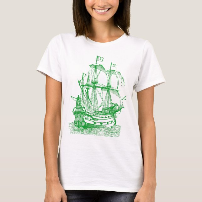 T-shirt Gallion - Vert herbe (Devant)