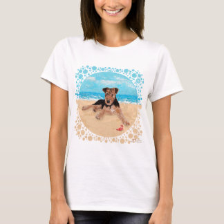 T-shirt Gallois Terrier Pup à la plage