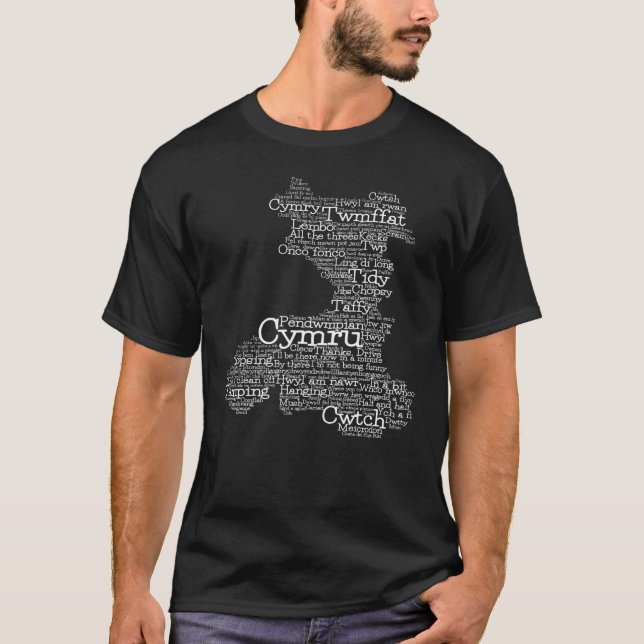T-shirt Gallois Word Art Map (Devant)