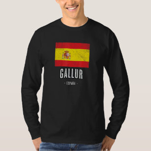 T-shirt Gallur Espagne Es Drapeau Ville Bandera Ropa