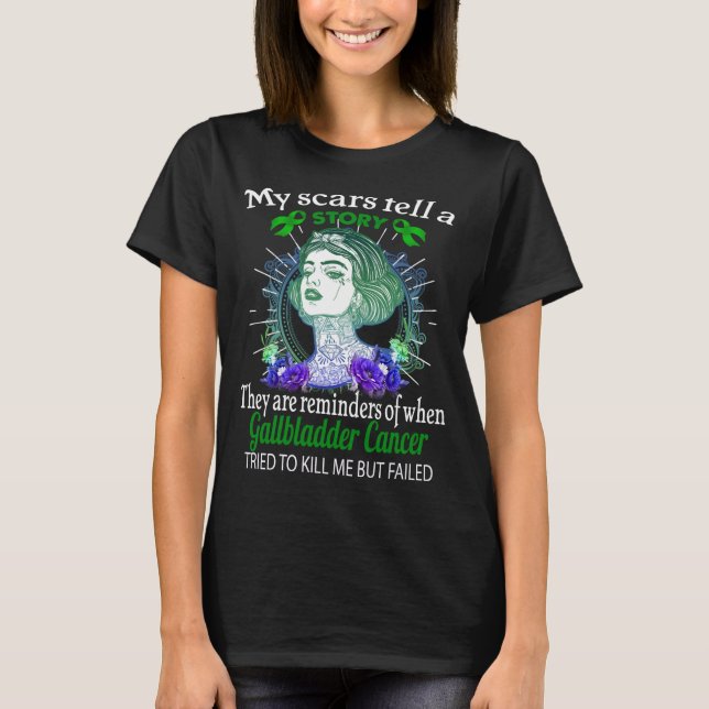 T-shirt gallvadder cancer a essayé de me tuer mais gif éch (Devant)