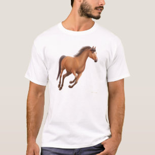 T-shirt galopant de cheval de baie
