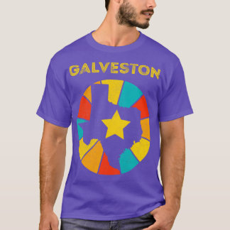T-shirt Galveston Texas Vintage Souvenir désorganisé 1