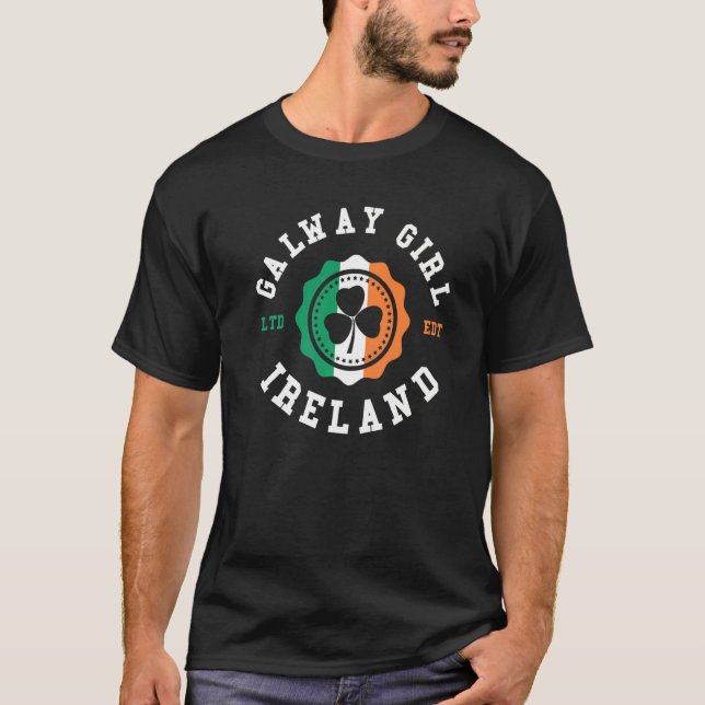 T-shirt Galway Girl Irlande Shamrock Irish Pride (Devant)