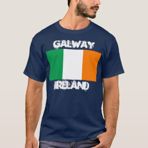 T-shirt Galway, Irlande avec drapeau irlandais