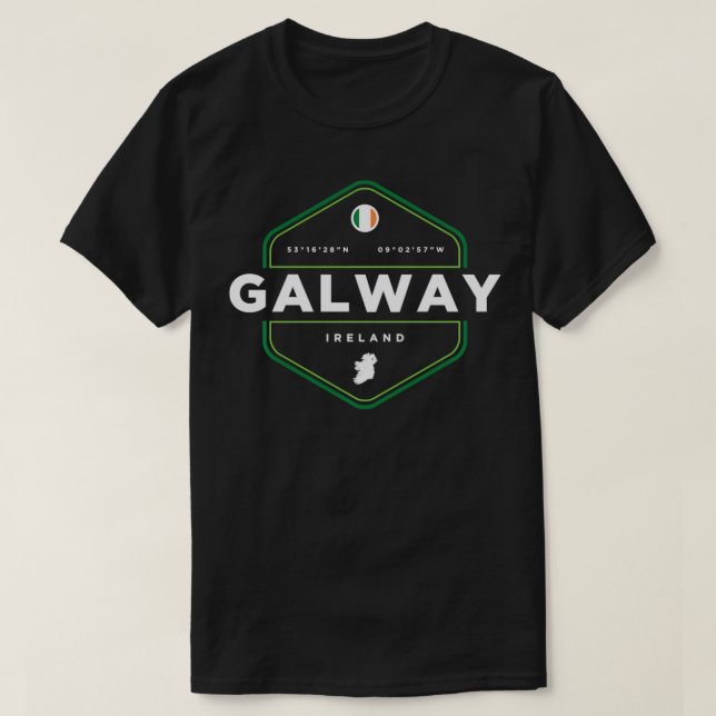 T-shirt Galway Irlande - Graphique de drapeau  (Design devant)