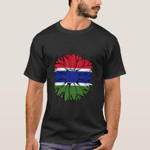 T-shirt Gambie Tournesol Drapeau gambien Fierté gambienne 