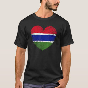 T-shirt Gambie vintage drapeau gambien fierté soutien gamb