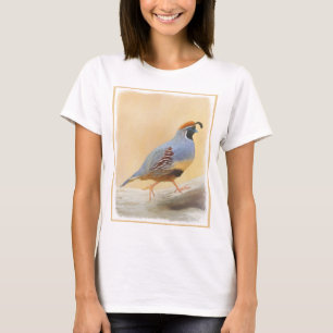 T-shirt Gambrel's Quail Painting Original Bird Art