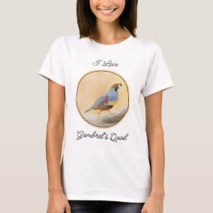 T-shirt Gambrel's Quail Painting Original Bird Art
