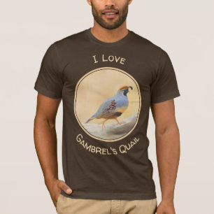 T-shirt Gambrel's Quail Painting Original Bird Art