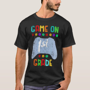 T-shirt Game On 1st Grade Back To School Gamer Boy