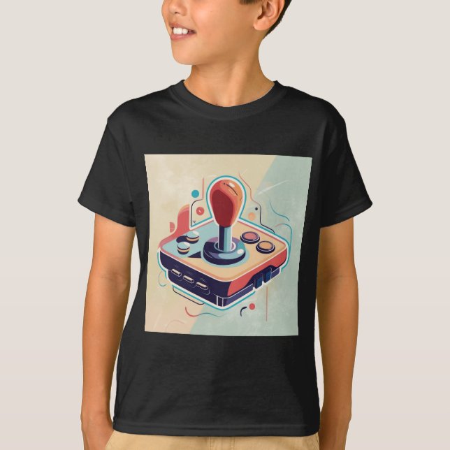 T-shirt "Game On : Collection Abstraite Joystick Art Tee" (Devant)