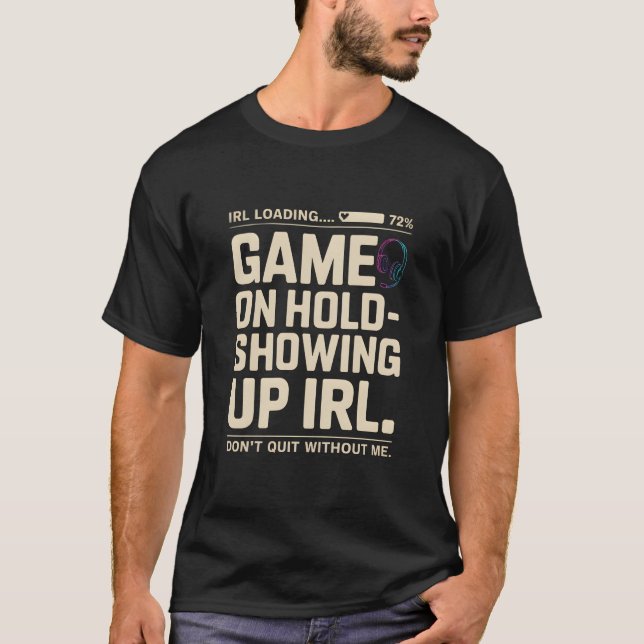 T-shirt Game On Hold – Showing Up IRL (Neon Headset) (Devant)
