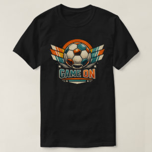 T-shirt Game On Retro Soccer