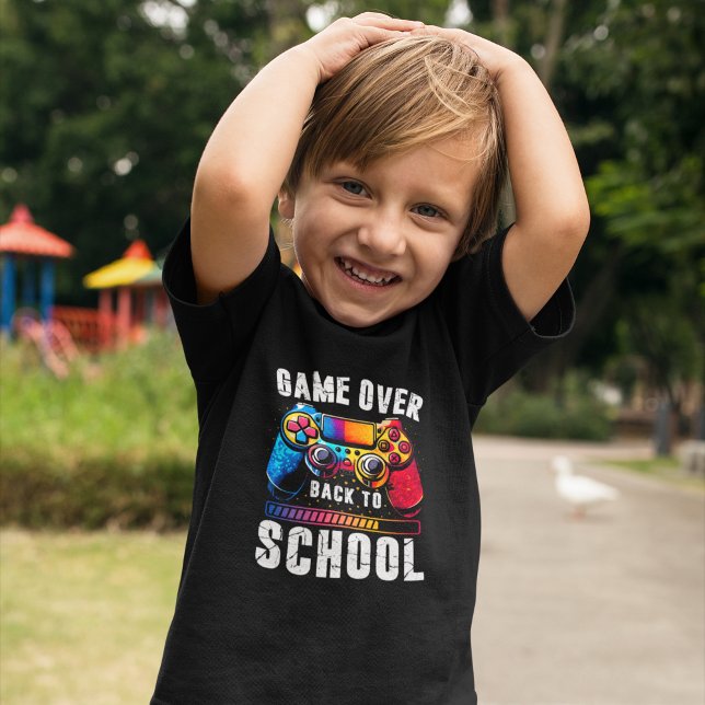 T-shirt Game Over Back to School Gamer Student Kid (Créateur téléchargé)