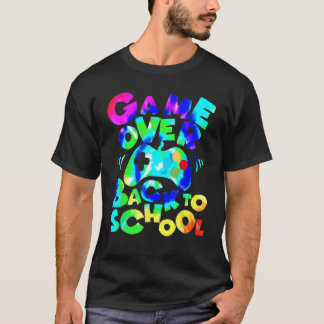 T-shirt Game Over Back To School Video Game Leveled Up Boy