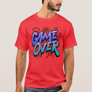 T-shirt Game Over Graffiti drôle