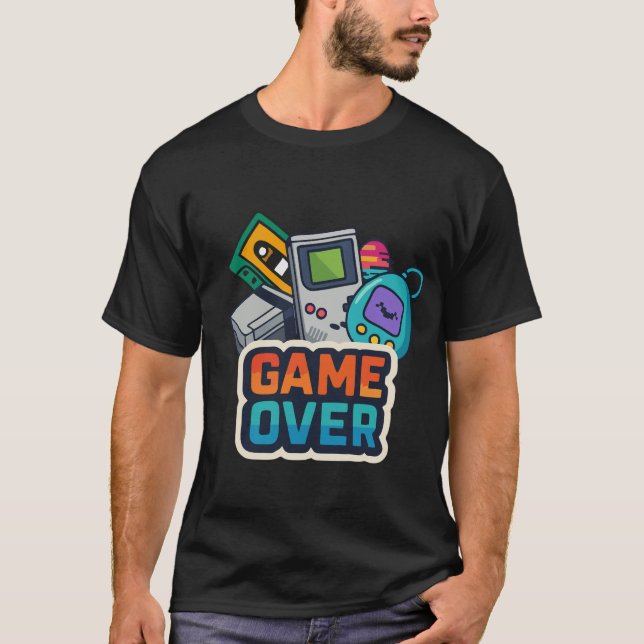 T-shirt GAME OVER – Nostalgia Digital en Modo Hardcore (Devant)