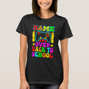T-shirt Game Over Retour à l'école  Enseignant Élève Contr