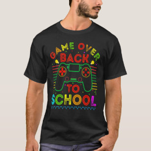 T-shirt Game Over Retour à l'école Enseignant Élève Contr