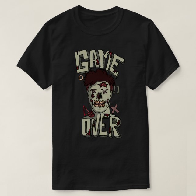 T-shirt Game over zombie (Design devant)