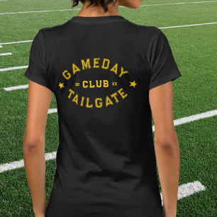 T-shirt Gameday Tailgate Club Custom Yellow Football Crest