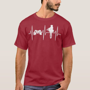 T-shirt Gamer Anime Jeu Anime Lover Heartbeat Vidéo