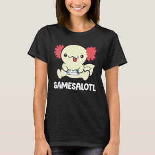 T-shirt Gamer Axolotl Jeu Vidéo Axolotl Gamesalotl