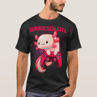 T-shirt Gamer Axolotl Lover Cute Axolotl Jeu vidéo de jeu