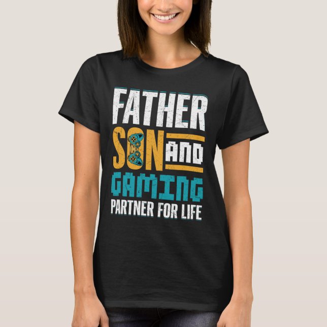 T-shirt Gamer Bond – Father And Son Game Together  (Devant)