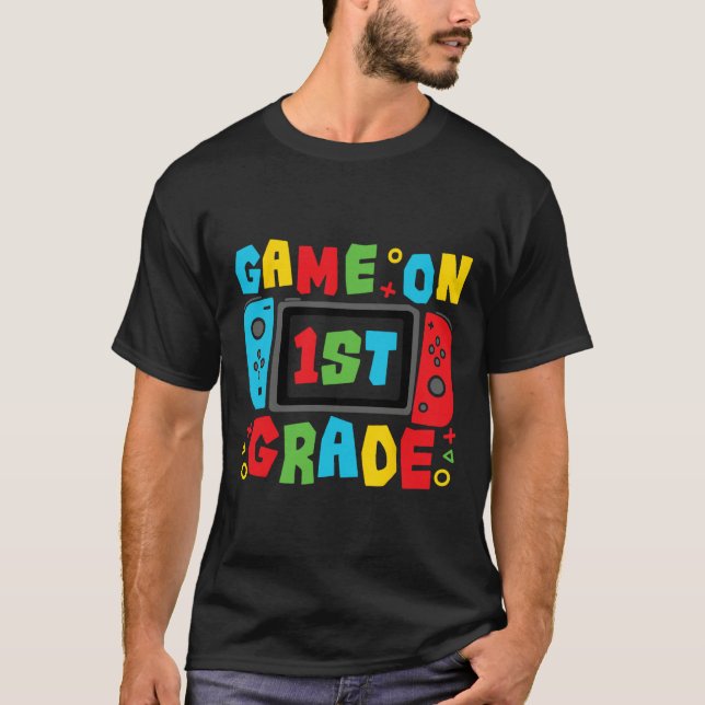T-shirt Gamer Ck To School First Day Grade Team 1st Grade  (Devant)