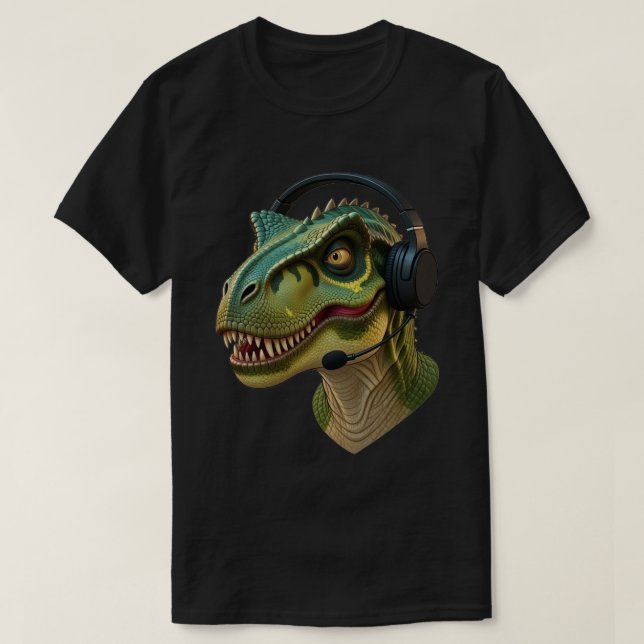 T-shirt Gamer Dinosaur (Design devant)