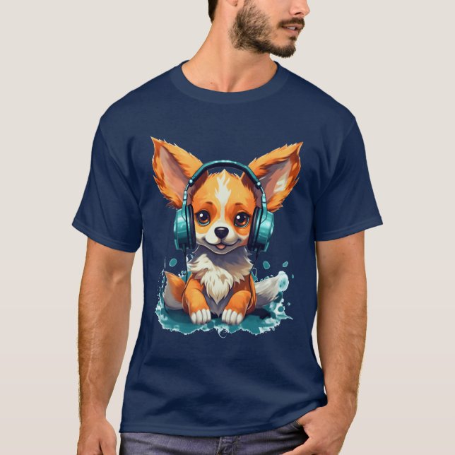 T-shirt Gamer Dog Shiba Inu Gaming Playing Video Games gir (Devant)