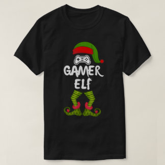T-shirt Gamer Elf Christmas Gaming Design