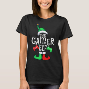 T-shirt Gamer ELF Family Matching Christmas Xmas Gaming Gi