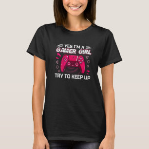 T-shirt Gamer Girl Funny Vidéo Gamer Jeu Amoureux Filles T