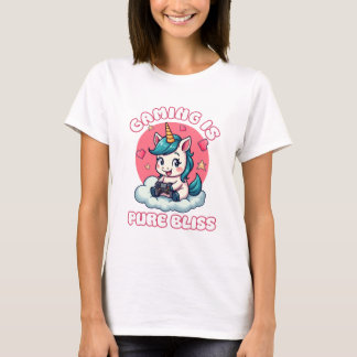 T-shirt Gamer Girl Unicorn Gaming Cute Gaming est pure bli