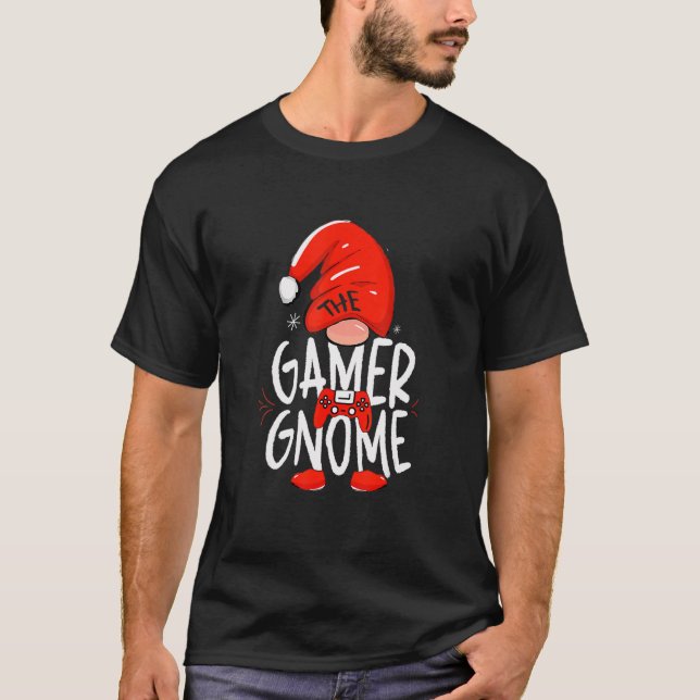 T-shirt Gamer Gnome Family Matching Group Christmas Boys G (Devant)