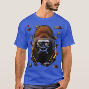 T-shirt Gamer Gorilla Jeu Animal Vidéo Joueur Garçons