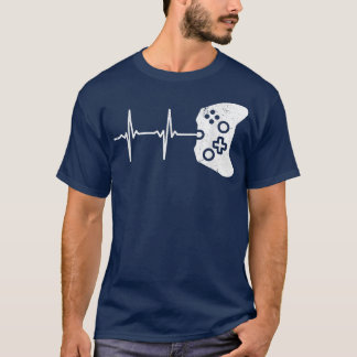 T-shirt Gamer Heartbeat Tee Video Game Lover Gift 