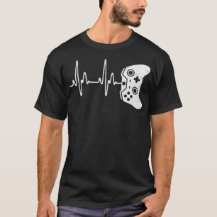 T-shirt Gamer Heartbeat Video Game Lover Don _2