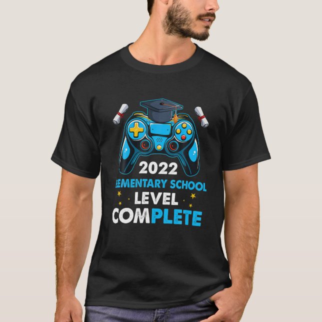 T-shirt Gamer Jeu Élémentaire Niveau Complet Classes (Devant)