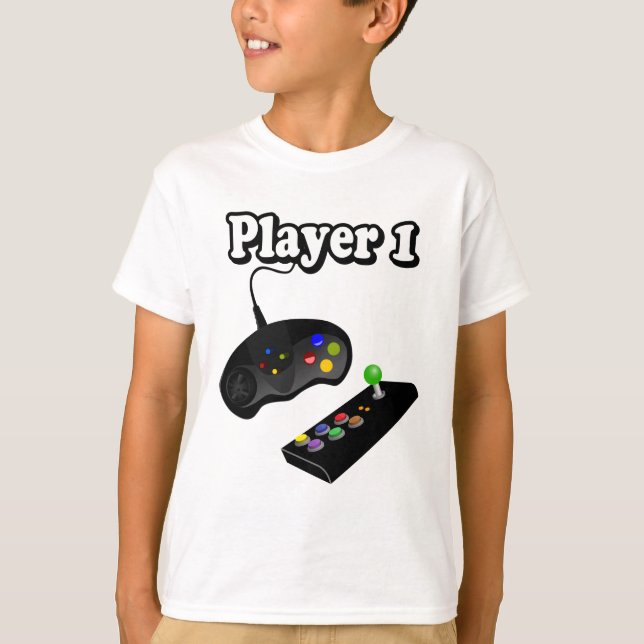 T-shirt Gamer | Joueur 1 | Personnaliser (Devant)