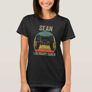 T-shirt Gamer légendaire Personnalisé Chemise Sean Nom Vid