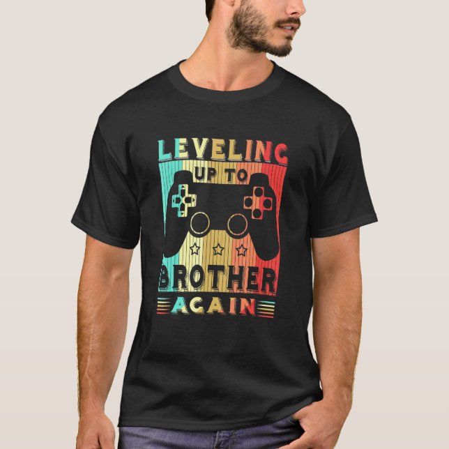 T-shirt Gamer Leveling Jusqu'À Frère Encore Grossesse Anno (Devant)